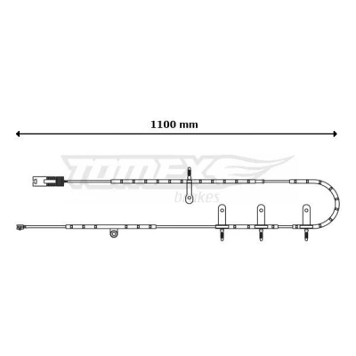 Imagen de TOMEX brakes TX 30 71 Sensor de Desgaste Pastillas Frenos Eje trasero MINI: Hatchback, Cabrio
