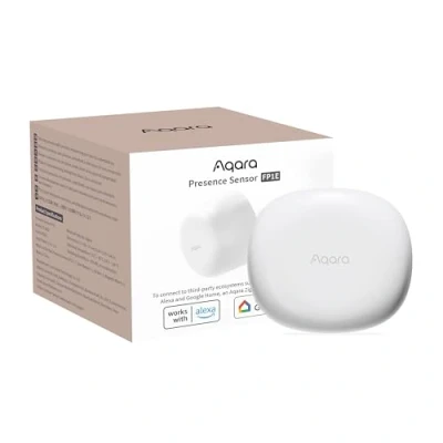 Imagen de Aqara Sensor de Presencia FP1E Zigbee 3.0, Matter Over Bridge, Requiere HUB, Movimiento por Radar mmWave, AI Spatial Learning, Compatible con HomeKit, Alexa, Google Home, SmartThings