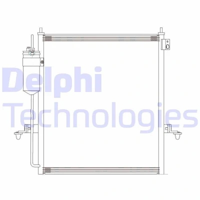 Imagen de DELPHI CF20286 Condensador con secador 16 10 427 MITSUBISHI: L200 / Triton IV Pick up