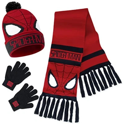 Imagen de Marvel Set de Accesorios Invierno para Niño Regalos Niños y Adolescentes (Rojo Spiderman 3 Pcs)