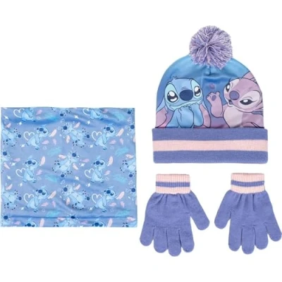 Imagen de CERDÁ LIFE&#039;S LITTLE MOMENTS Conjunto Gorro, Guntes y Braga Stitch Cómodo Práctico Ideal día 3 Piezas, Multicolor, One Size para Niños