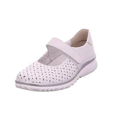 Imagen de Semler Lena H, Zapatos Planos Mary Jane Mujer, Blanco y Plateado, 37.5 EU