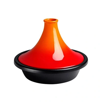 Imagen de Le Creuset Tajine de hierro fundido, diametro 27 cm, Apto para todas las fuentes calor, incluso inducción y horno, Volcanico, 25138270900422