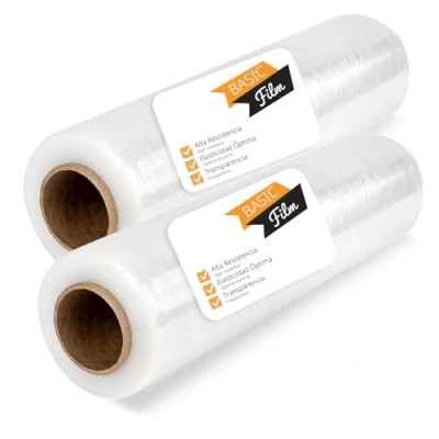 Imagen de Film Transparente para Embalar, Plastico Cubretodo Mudanzas, Adhesivo Protector, Embalaje Cubrir Muebles, Cajas Carton Mudanza y Objetos Ofituria (2 uds Basic)