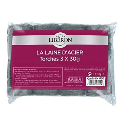 Imagen de LIBERON Lana de acero Nº 000 Cera 3 x 30 g