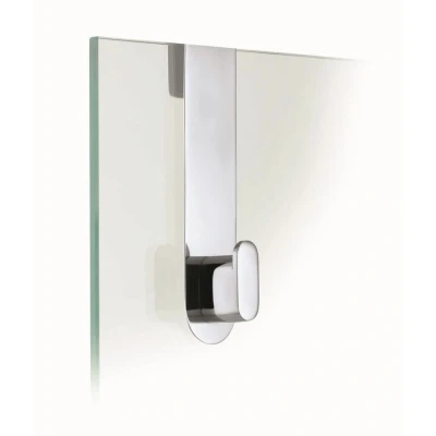Imagen de Blomus AREO Gancho para Puerta de Ducha Glas, Acero Inoxidable, Plateado, H 14 cm, B 4 T 3,5 cm