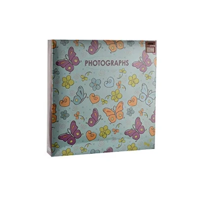 Imagen de Arpan Álbum de fotos grande con 3 anillas capacidad para 500 6 x 4 pulgadas, bodas, cumpleaños bebé (mariposa)