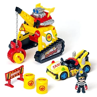Imagen de T RACERS Eagle Jump Challenge Launcher with Ramp and Accessories, plus exclusive driver car.