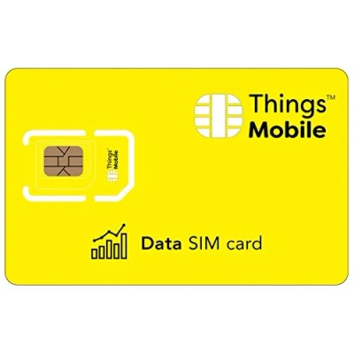 Imagen de Tarjeta SIM de Datos Things Mobile con Cobertura Global y Red multioperador GSM/2G/3G/4G, sin costes fijos, vencimiento tarifas competitivas. 10 crédito Incluido.