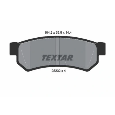Imagen de TEXTAR 2523201 Juego de pastillas freno no preparado para indicador desgaste CHEVROLET: Lacetti Hatchback, Nubira Berlina, Familiar