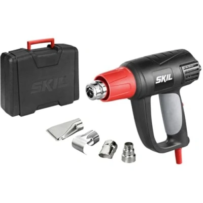 Imagen de Skil 8004AA Pistola de aire caliente/decapador con temperatura regulable variable (2000 W, LCD, 4 boquillas, maletín)