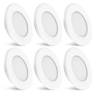 Imagen de Dream Lighting 6 x Foco LED Empotrable 12v Downlight Regulable, 2W Luz Fría 6000K IP44 Corte Φ54mm, para Camper Furgoneta Caravana Autocaravana Barco Camión