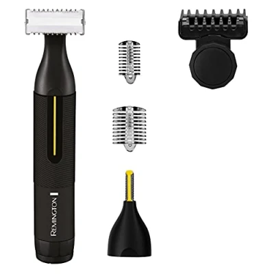 Imagen de Remington Recortadora de Barba Omniblade Precision, Afeitadora para Cara y Cuerpo, Sin Cable, Peine Regulable, Microrrecortador, 2 Micropeines, 60 min Autonomía, 100% Resistente al Agua, HG4001