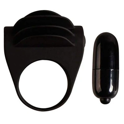Imagen de Vibrador Chester anillo color negro y de silicona PrettyLove