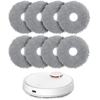 Imagen de Pack de 8 para Roborock Qrevo Curv Mop Pad, Paños Limpieza Piezas Repuesto Q Revo/Qrevo Maxv/Qrevo Master/Qrevo Pro/Qrevo S/Qrevo Curve Robot Aspirador, Reutilizable y Lavable
