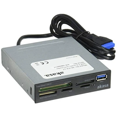 Imagen de Lector De Tarjetas Akasa Ak icr 27 Interno Usb 3.0 Negro, Gris