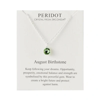 Imagen de Philip Jones Collar de piedra natal agosto (peridoto) creado con cristales Zircondia®