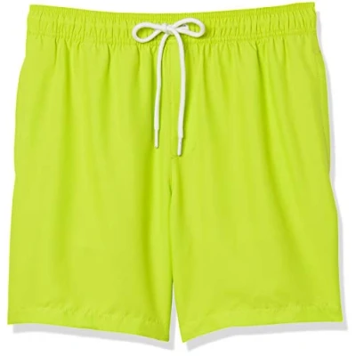 Imagen de Amazon Essentials Bañador de Secado Rápido 18 Cm colores interrumpidos Hombre, Verde Lima, XXL