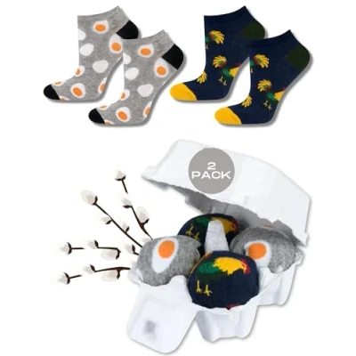 Imagen de soxo Huevo Pascua Regalos Originales Para Hombre Calcetines Mujer Divertidos 40 45 Hombres 2 Pares