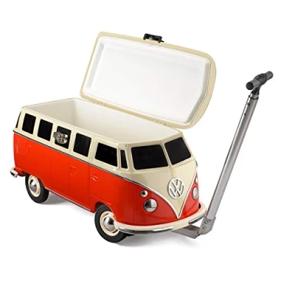 Imagen de Board Masters VW Collection Carrito Enfriador con Ruedas Volkswagen en Forma de T1 Camper Buscapacidad 26 litros (Classic Bus/Azul) Talla única