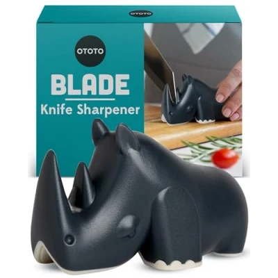 Imagen de OTOTO Blade Knife Sharpener Keep Sharper with the Best Fun Kitchen Gadgets BPA free &amp; Dishwasher Safe Dimensions: 3.62 x 1.69 2.09 inches