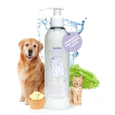 Imagen de BURBUR Mask, Mascarilla para Perros 250 ML Todas Las Razas Todo Tipo de Pelo Hidratación y Brillo