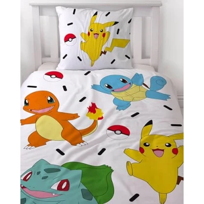 Imagen de Juego de ropa cama franela 135 x 200 cm, diseño Pokemon Pikachu