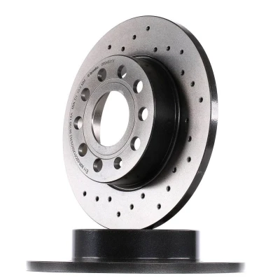 Imagen de BREMBO XTRA LINE 08.9488.1X Disco de freno 256 12 5 macizo, perforado revestido con tornillos VOLKSWAGEN: Golf 6, Scirocco III, norauto, oscaro