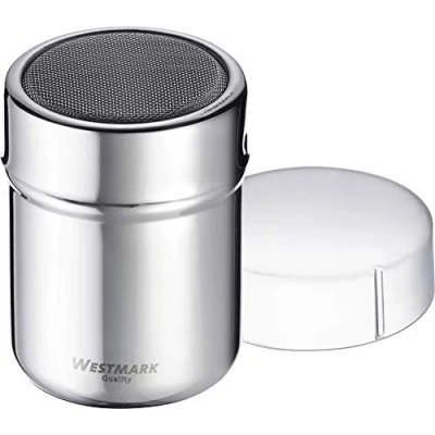 Imagen de Westmark Azucarero para azúcar en polvo, Con tapa de conservación, Capacidad: aprox. 80 100 gr, Plástico/acero inoxidable, Plateado/transparente, 69502260