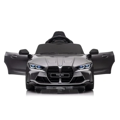 Imagen de Coche eléctrico niños BMW M4 12V, Rojo, 1 5 años, RC Parental, Ruedas Goma eva, Asiento Polipiel