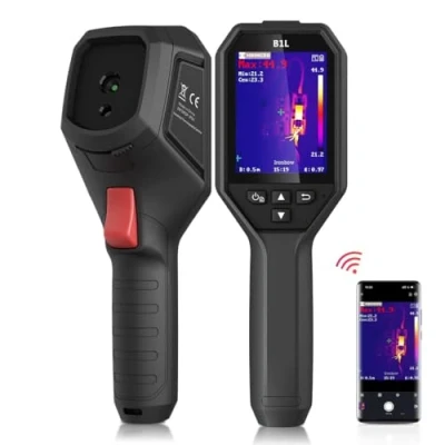 Imagen de HIKMICRO B1L cámara termográfica de resolución IR 160 x 120 con WiFi, 25 Hz, pantalla LCD 3,2&quot;, infrarroja portátil 19.200 píxeles alarma alta temperatura