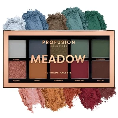 Imagen de Profusion Cosmetics Paleta de sombra ojos Meadow 10 Shad Shade