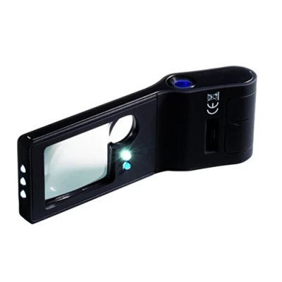 Imagen de Taschenlupe&quot;6 in 1&quot;, inkl. LED Mikroskop (+50 Fach), mit Beleuchtung