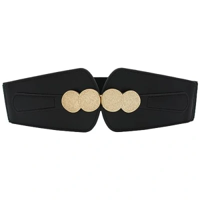 Imagen de Ergouzi cinturon mujer，cinturón ancho mujer，cinturon elastico negro mujer negro，cinturón