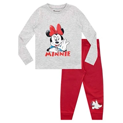 Imagen de Disney Pijamas de Manga Larga para niñas Minnie Mouse Ajuste Ceñido Rojo 2 3 Años