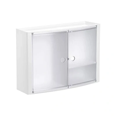 Imagen de Tatay Armario plástico Horizontal, Color Blanco, 2 Puertas sin pomos en glacé, y Estante Interior removible.