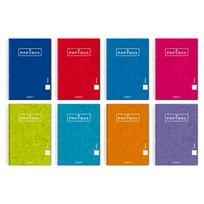 Imagen de Unipapel 98441099 Pack de 5 Cuadernos, Papyrus 03 Uniclasic, Papel 90g, 80 Hojas, Colores Surtidos Aleatorios
