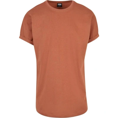 Imagen de Urban Classics LONG Shaped Turnup Camiseta básica, Hombre, Talla: 4XL, Terracotta