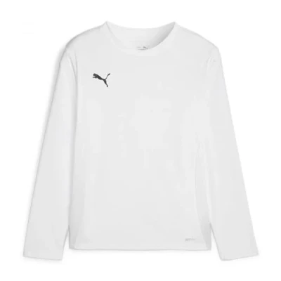 Imagen de Puma Teamgoal JR Unisex Camiseta de manga larga para niños, Talla: 9 10a, White/black/feather gray