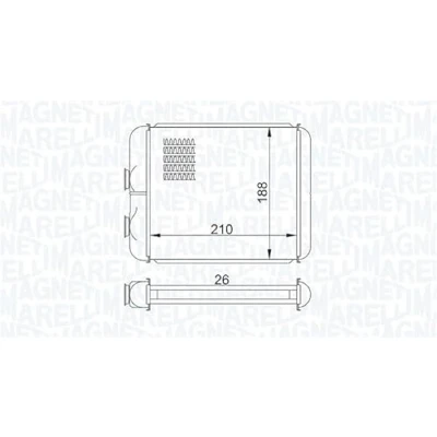 Imagen de MAGNETI MARELLI 350218407000 Radiador de Calefaccion OPEL: Zafira A, Astra G CC, H GTC