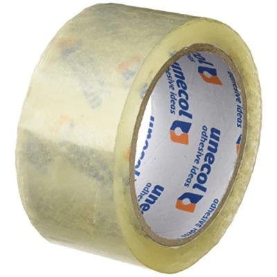 Imagen de Unecol 8464 Precinto (Rollo), Transparente, 66 m x 50 mm