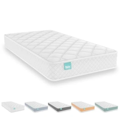 Imagen de Nalui Colchón Cuna Viscoelástico 70 x 140 cm Baby One Núcleo HR Adapt Foam, Tejido 3D Transpirable y Strech Hipoalergénico, Certificado Oeko Tex® Hecho en España. Altura ±12cm, Blanco