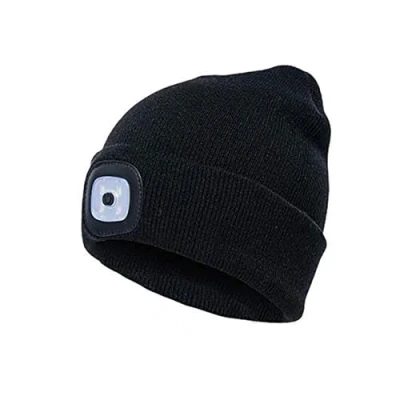 Imagen de Regalos para Hombres, LED Gorro de Punto, Invierno cálido Iluminado Manos Libres 3 Niveles Brillo Caminar Noche, Acampar, Andar en Bicicleta