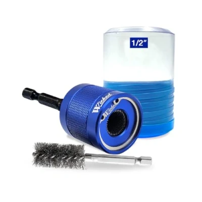 Imagen de WICKED Kit de Cepillo Limpieza Tubos Cobre 1/2 Pulgada; Herramienta Profesional Fontanero Industrial All Metal, Grado construcción Resistente con Piezas reemplazables