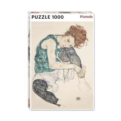 Imagen de Piatnik Puzzle de 1000 Piezas, diseño Mujer sentada con la Rodilla levantada, Multicolor (570643)