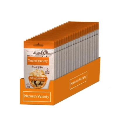 Imagen de Nature&#039;s Variety Freezed Dried Bocados de Pollo liofilizados para Perros Caja 20 x 20g Total 400g