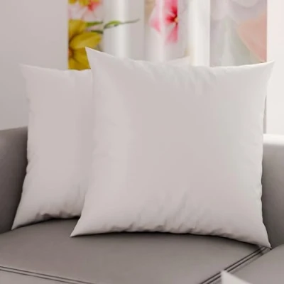 Imagen de PETTI ARTIGIANI ITALIANI Par de Fundas Almohada 30x30 cm, Pareja Funda Cojín Lisas Blanco, 100% Microfibra Hipoalergénica, Made in Italy