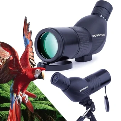 Imagen de telescopio terrestre, Hunting Spotter Scope para Disparar A los Objetivos, Telescopios Prueba de Agua con Prisma BAK4 Trípode Adaptador teléfono Bolsa Transporte (50B)