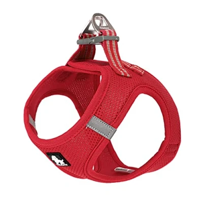 Imagen de True Love Arnés de Malla Aire Suave para Perro, Chaleco Reflectante Ajustable Razas pequeñas y Medianas, Talla XXS, Color Rojo