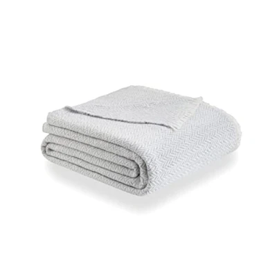 Imagen de Todocama Manta de algodón Extra Suave, Cuatro Estaciones, Colcha Multiusos sofá, Plaid para Cama, Foulard, cubrecama, cubresofá. (180x240cm, Gris Claro), PRCMAMSGRCL180X240